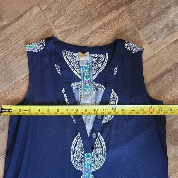 Cupio Medallion Floral Print Sleeveless Dress, Size Small - Picture 3 of 9